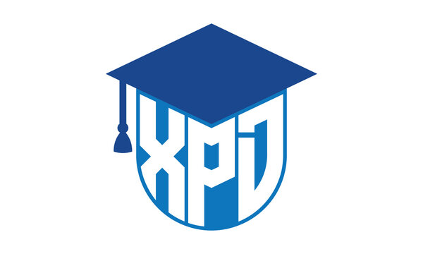 XPD initial letter academic logo design vector template. school college logo, university logo, graduation cap logo, institute logo, educational logo, library logo, teaching logo, book shop, varsity