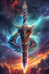 Thunderous Shuriken Serenade:A Psychedelic Symphony of Elemental Energies