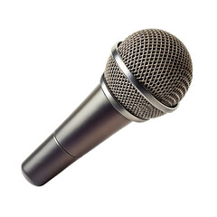 Realistic microphone isolated on transparent background.