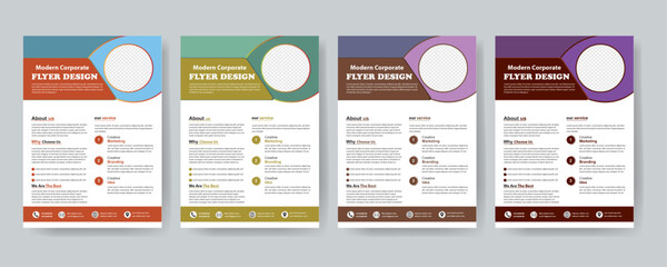 ModernCorporatposter flyer pamphlet brochure cover design layout space for photo background, vector illustration template in A4 sizee Flyer