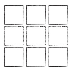 Grunge frame collecton. Grounge border set. eps10