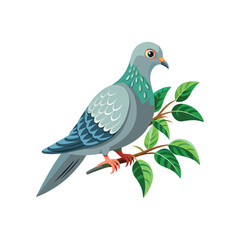 Realistic pigeon-bird concept illustration