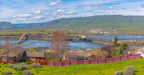 The Dalles Oregon a panoramic view.