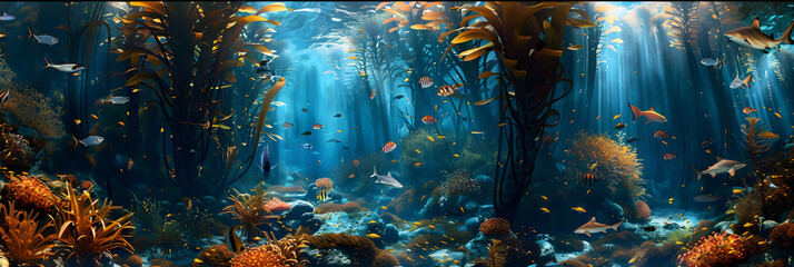 Dive into the Depths - A Mesmerizing View of the Kelp Forest Ecosystem