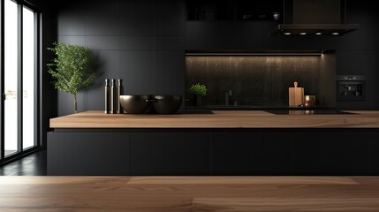 Kitchen background podium product display 