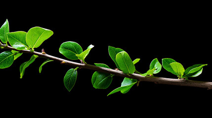 green leaves on black backgrou  high definition(hd) photographic creative imagend