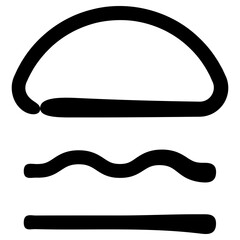 burger icon, simple vector design - obrazy, fototapety, plakaty
