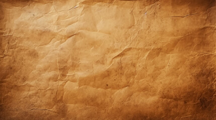 The texture of crumpled clean brown paper. Abstract texture background. Generative AI