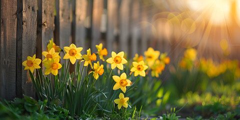 daffodils in the garden, generative ai