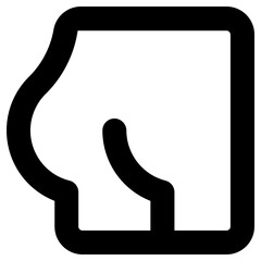 butt icon, simple vector design