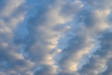 青空と白いワタのような雲