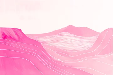 Papier Peint photo autocollant Rose  paysage abstrait