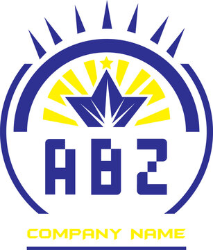 ABZ letter logo vector design on white color background ABZ letter logo icon design
