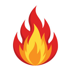 fire flames vector. Fire flame icon sign isolated on a white background.