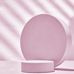Minimalist Pink Podium for Product Display