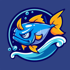 Shark mascot logo