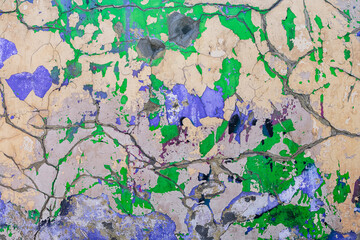 Abstract multicolor grunge background with abstract color texture. Abstraction from collapsing...