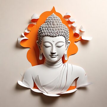 buddha statue 3d style