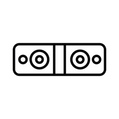 soundbar icon vector design template simple and clean