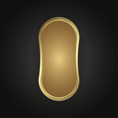 Luxury Gold web button. prmium infographic icon on dark gradient background for multipurpose Infographic design vector, illustration