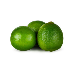 Lime fruits isolated on a white background
