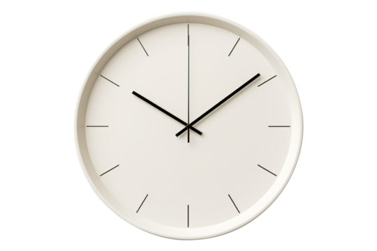 Wall clock isolated on transparent background Remove png, Clipping Path, pen tool