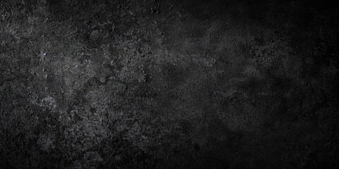 dark Black rough texture background, dark gray slate stone background,. Black granite slabs background, black paper, banner