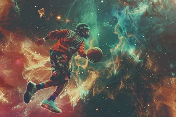 Zelfklevend Fotobehang Sport in spacetime © Wongstorn