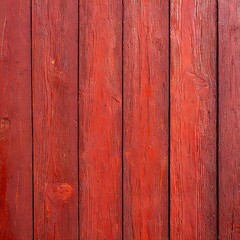 Rustic Charm: Beautiful Texture of Red Wooden Planks with Cracked Paint Background"