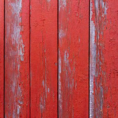 Rustic Charm: Beautiful Texture of Red Wooden Planks with Cracked Paint Background"