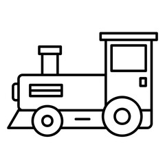 Illustration of Train Toy design Line Icon