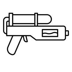 Illustration of Water Gun Toy design Line Icon