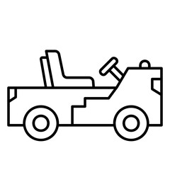 Illustration of Car Toy design Line Icon