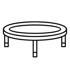 Illustration of Trampolin design Line Icon