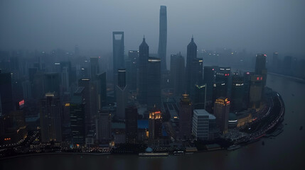 Fototapeta premium Chinese urban architectural scenery,created with Generative AI tecnology.