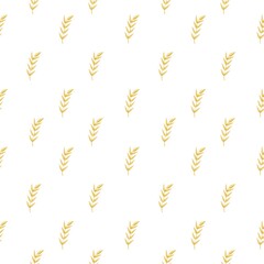 Leaves barley seaweed seamless pattern wallpaper background retro classic coquette cottage minimal
