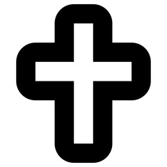 cross icon, simple vector design