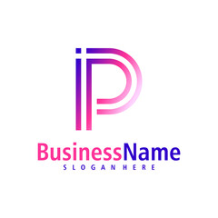 Letter P logo design vector. Creative Initial P logo concepts template