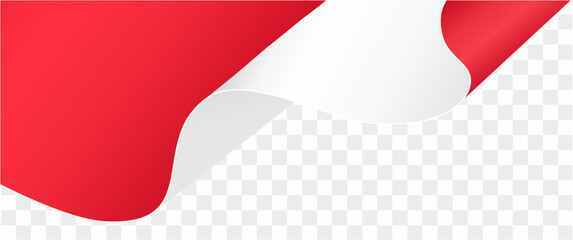 Peru flag wave isolated on png or transparent background vector illustration.