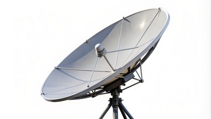 Satellite dish on a white background: a bright photo.Modern technology: satellite dish in detail.Colorful satellite dish: photo for design.Satellite dish on a white background: photos in bright colors