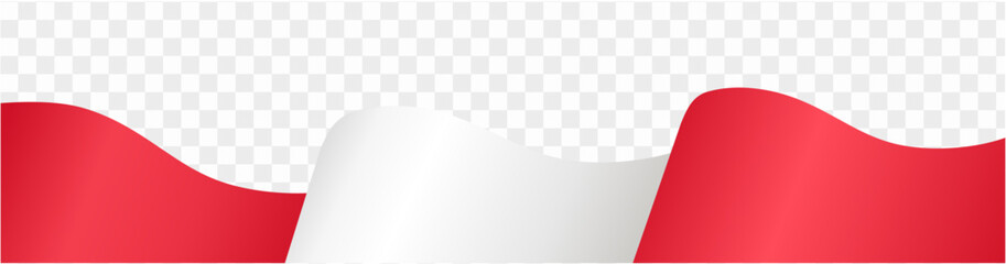 Peru flag wave isolated on png or transparent background vector illustration.