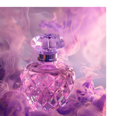 Obraz na płótnie Canvas perfume bottle and rose