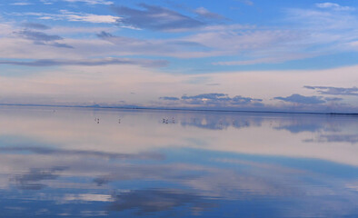 clouds over the lake