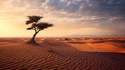 Lonely tree in the desert