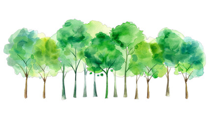 Beauty of watercolor into your designs with this delicate Green Tree PNG. transparent.