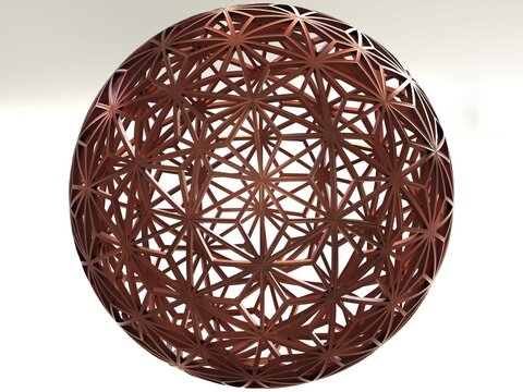 Wireframe Shape Geometric Star Pattern Ball 3D print model