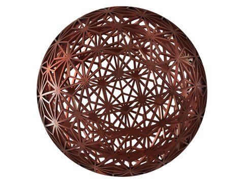 Wireframe Shape Geometric Star Pattern Ball 3D print model