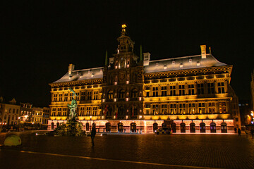 night view of the city hall country