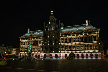 night view of the city hall