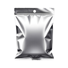 3d blank foil plastic pouch packaging with nuts and cartoon on Isolated transparent background png. generated with AI